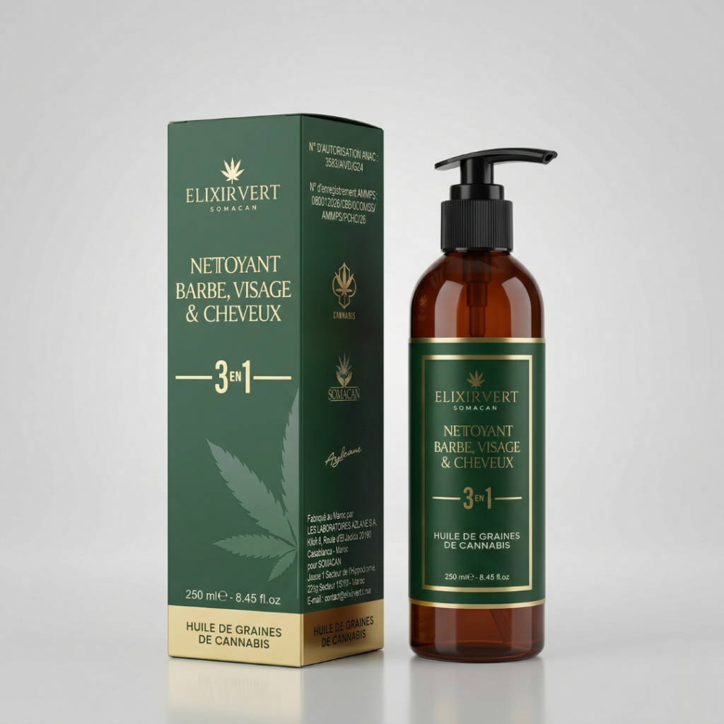 Nettoyant barbe, visage & cheveux